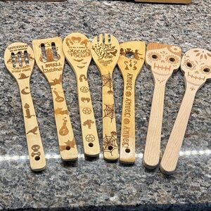 Halloween Wooden Kitchen Utensils (7) Hocus Pocus Day of the Dead